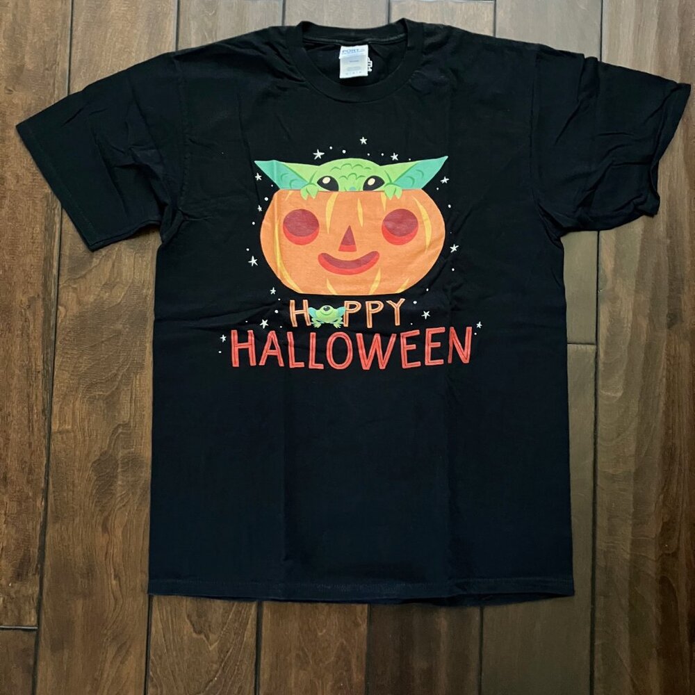 Star Wars Grogu Halloween Themed T-Shirt Black size Medium - Used